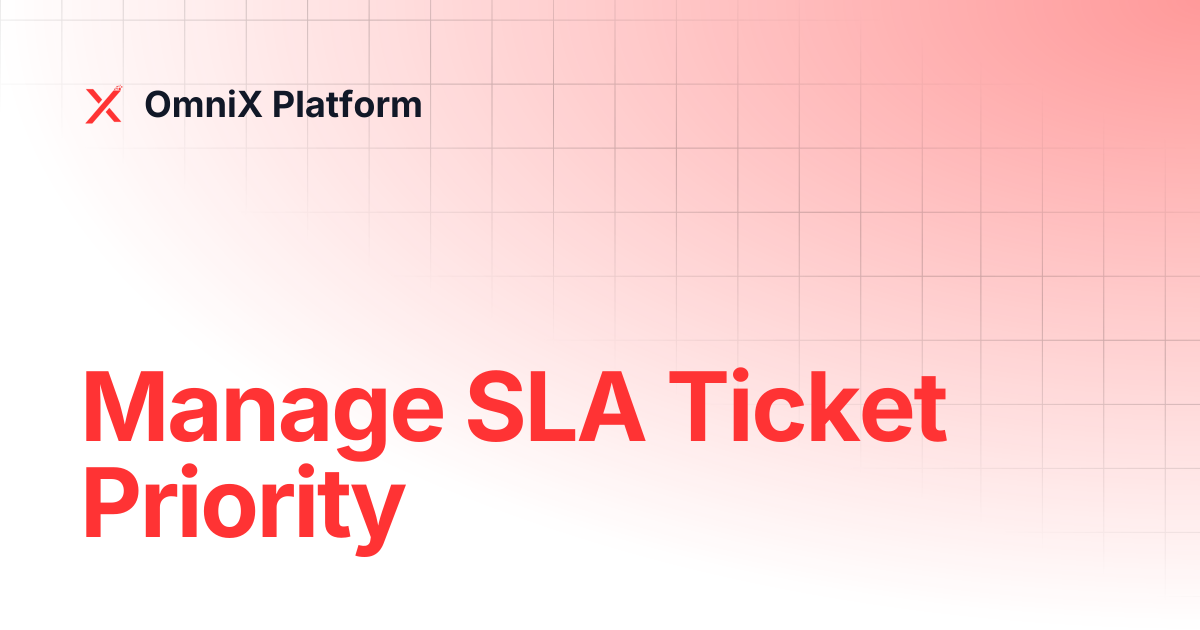 Manage SLA Ticket Priority | OmniX Marketing | OmniX Platform